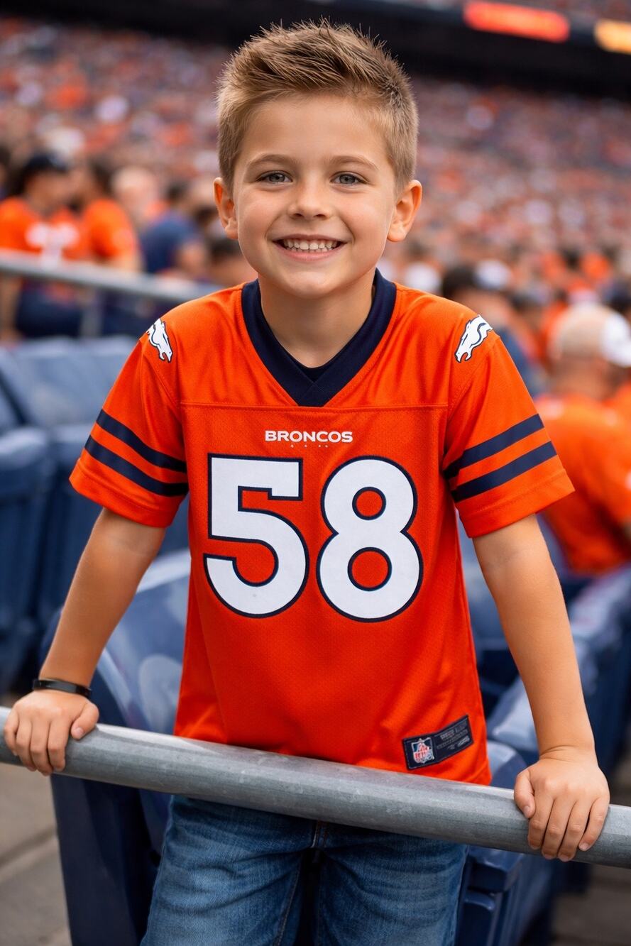 Denver Broncos Von Miller Jersey Youth Large 12 14 Orange NFL Team Apparel 58